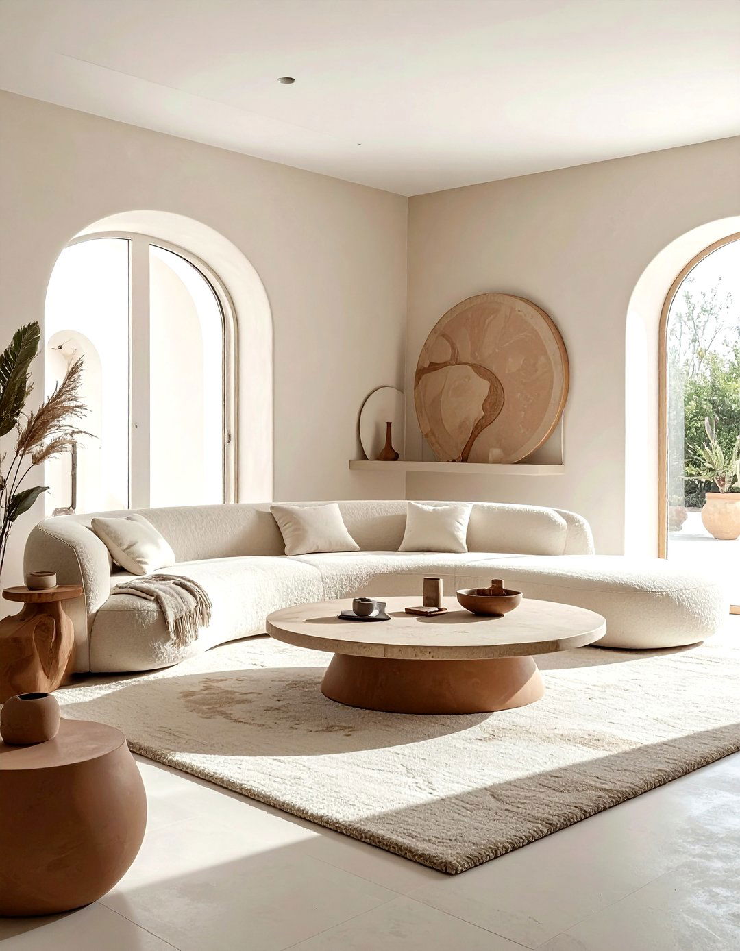 Organic Modern Cream Living Room - 30 contemporary cream living room ideas