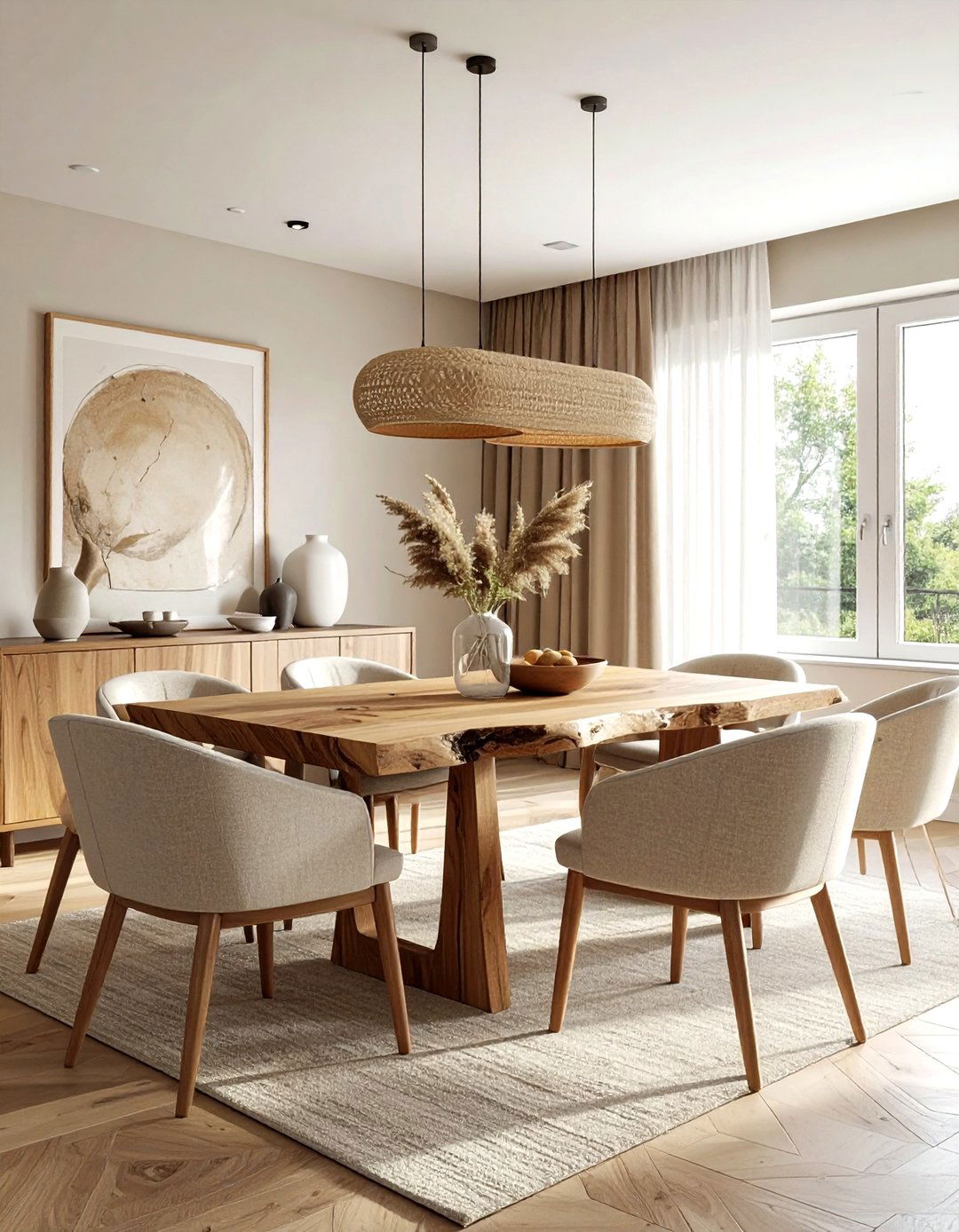 Organic Modern Dining Room - 30 peaceful dining room ideas