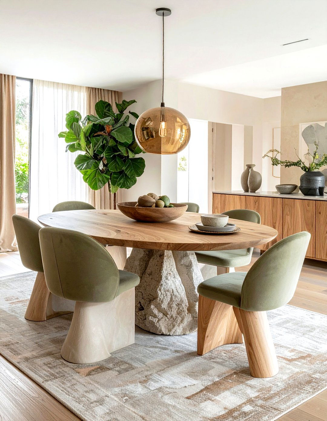 Organic Modern Dining Room - 30 forest dining room ideas