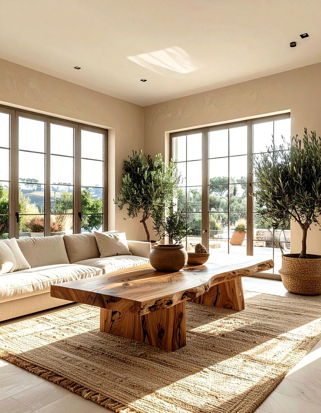 Organic Modern Farmhouse Living Room - 30 farmhouse beige living room ideas