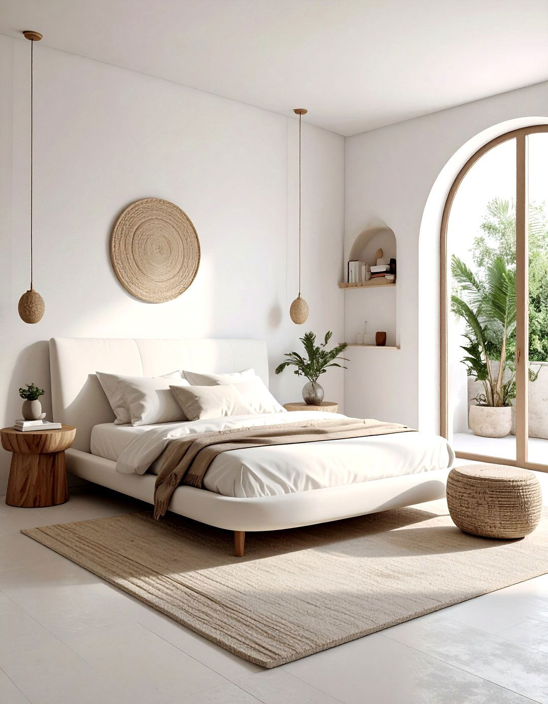 Organic Modern White Bedroom - 30 contemporary white bedroom ideas