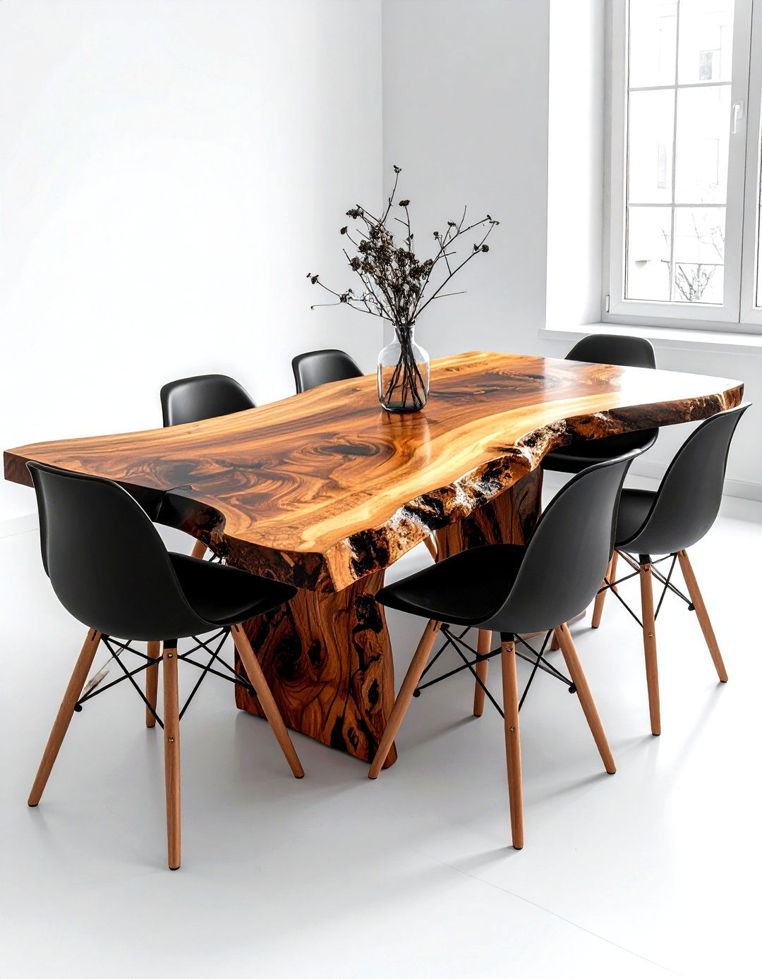 Organic Shaped Dining Table - 30 dining room soft settings
