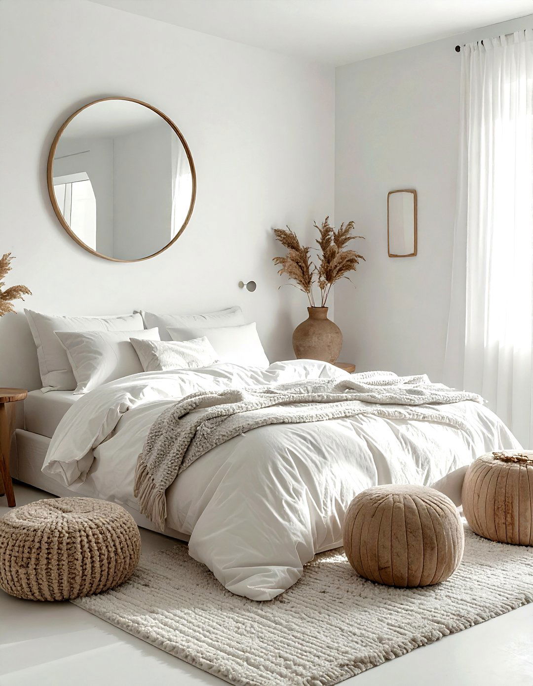 Organic White Bedroom - 30 minimalist white bedroom ideas