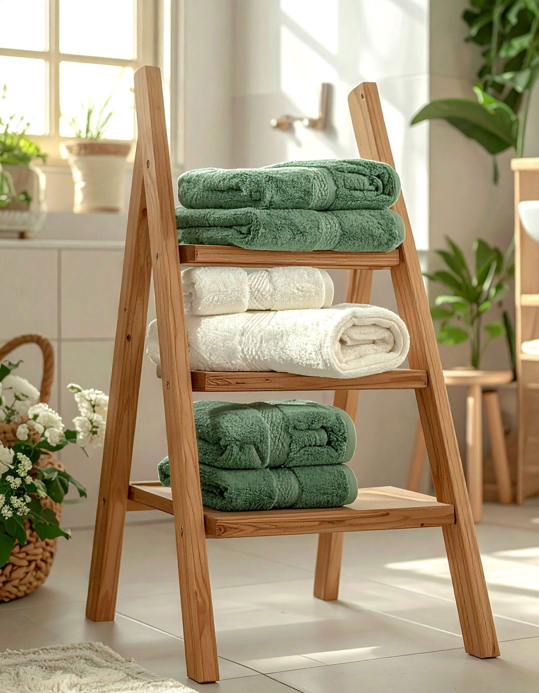 Organic cotton towels - 30 calming bathroom ideas