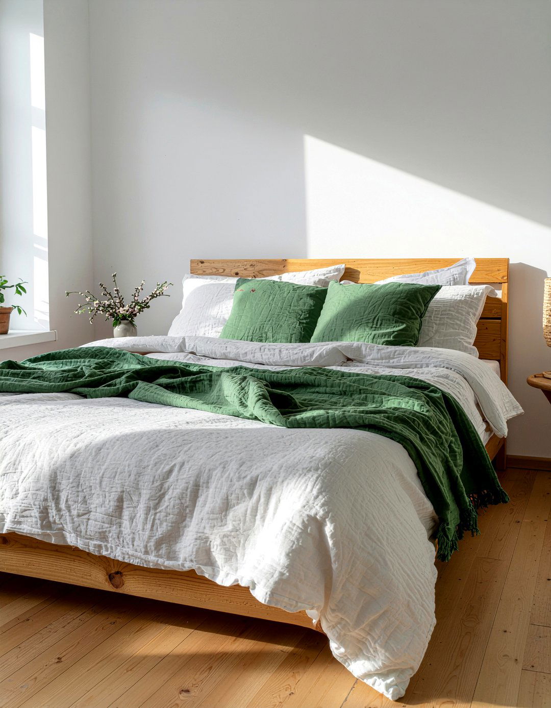 Organic linen bedding - 30 rustic bedroom ideas