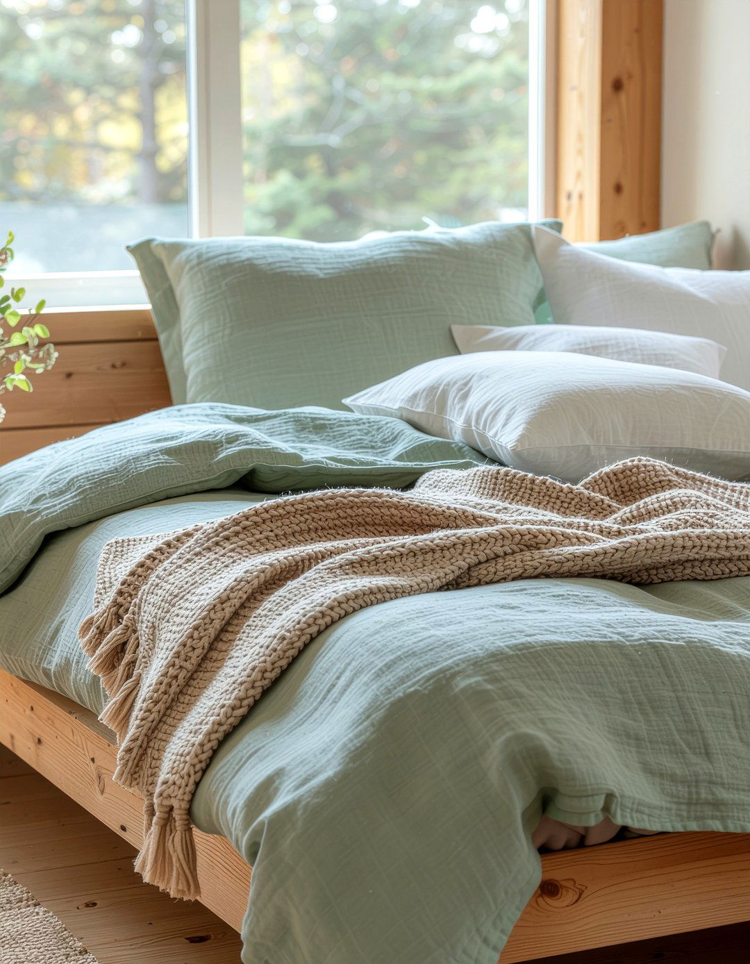 Organic linen bedding - 30 contemporary bedroom ideas