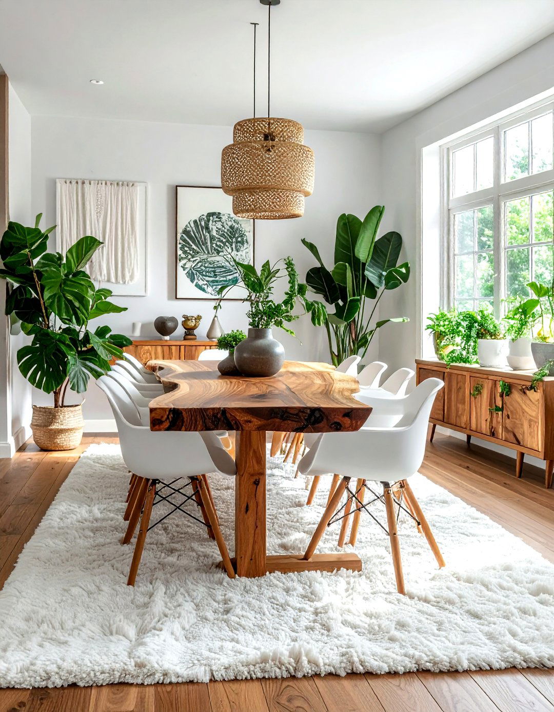 Organic modern brown white dining room - 30 brown and white dining room ideas