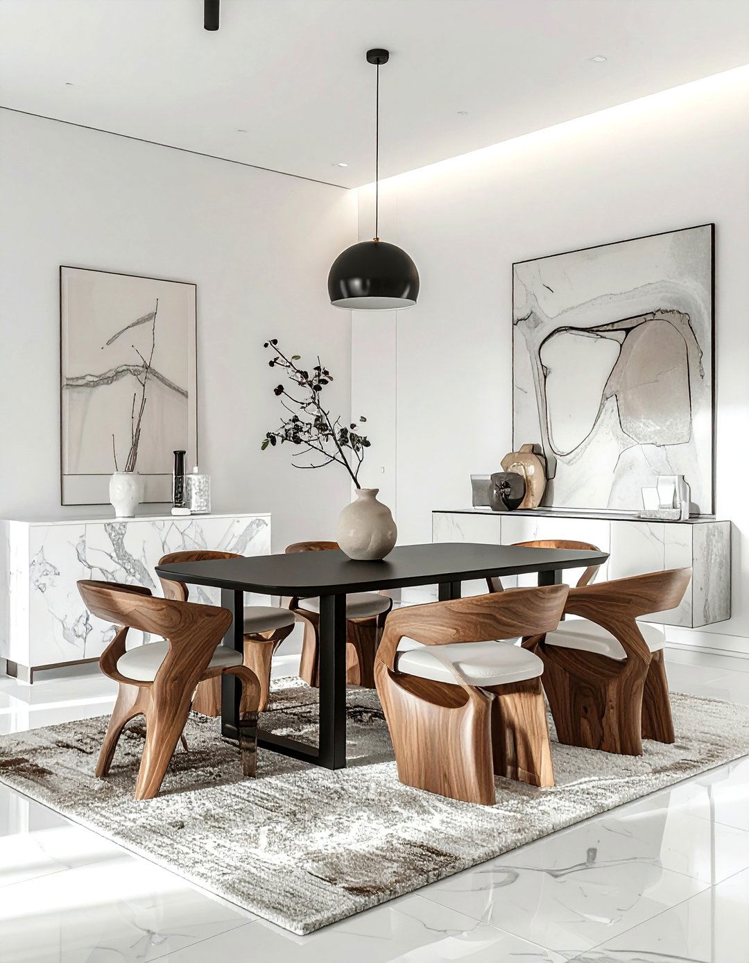 Organic modern dining room - 30 nature-inspired dining room ideas
