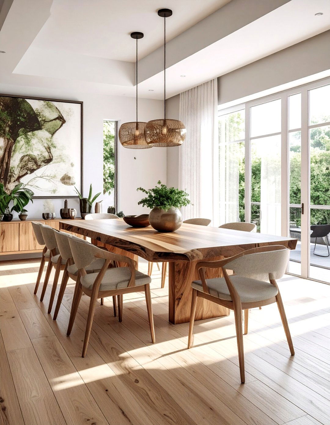 Organic modern dining room - 30 transitional dining room ideas