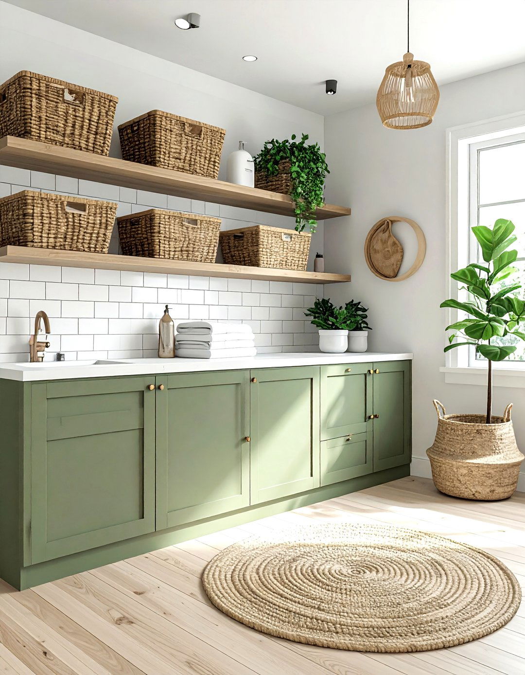 Organic modern laundry room - 30 stylish decor ideas