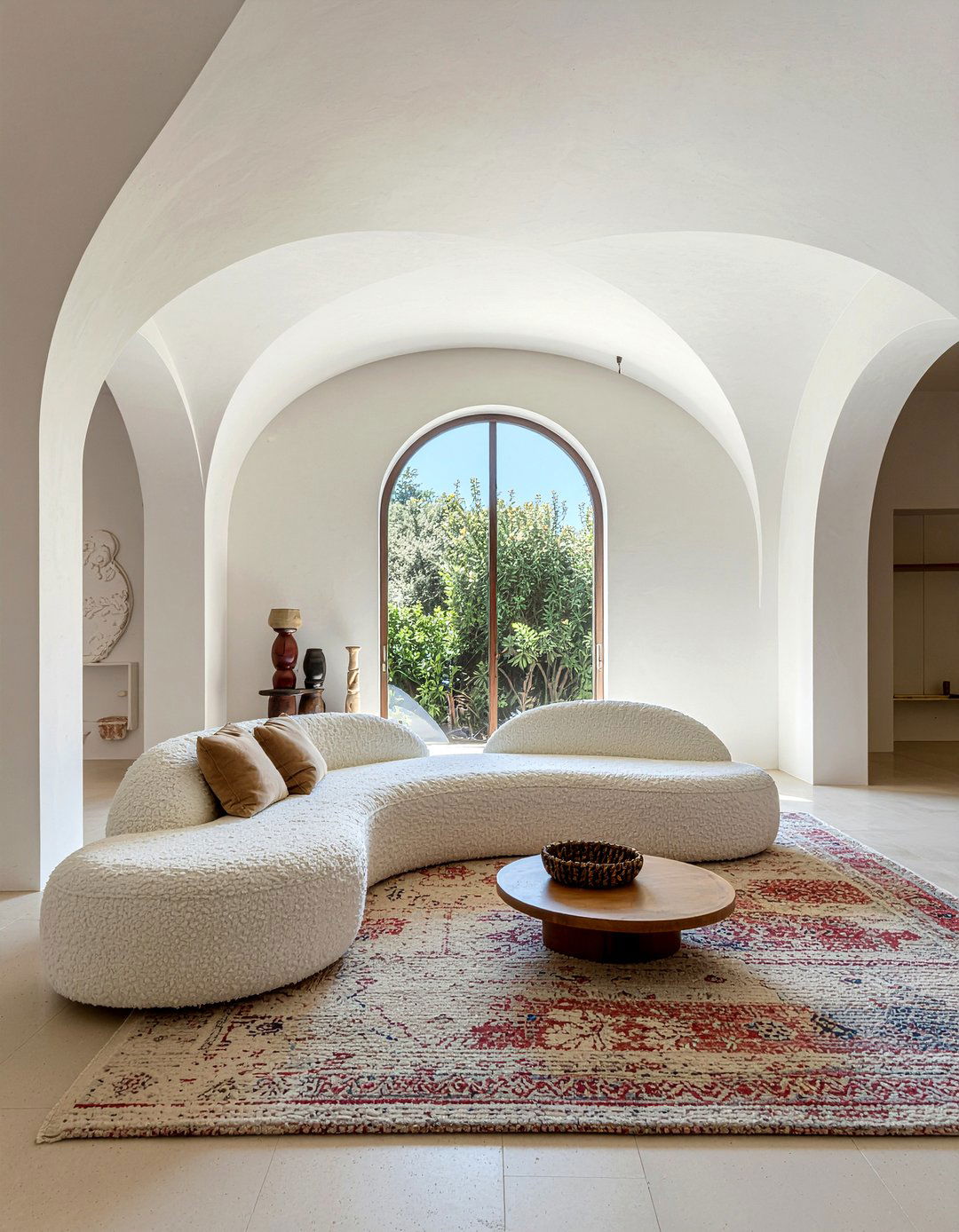 Organic shaped furniture - 30 minimalist living room ideas