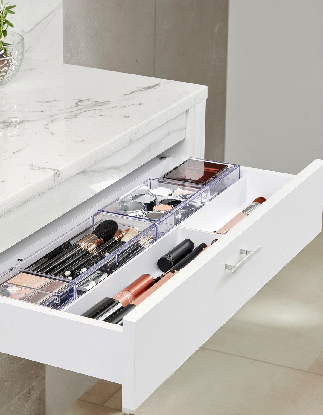 Organize vanity drawers - 30 low cost bathroom makeover ideas