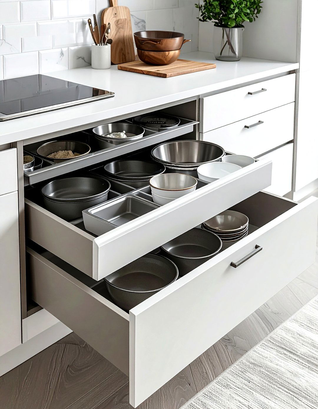 Organized drawer baking station - 30 kitchen baking station ideas