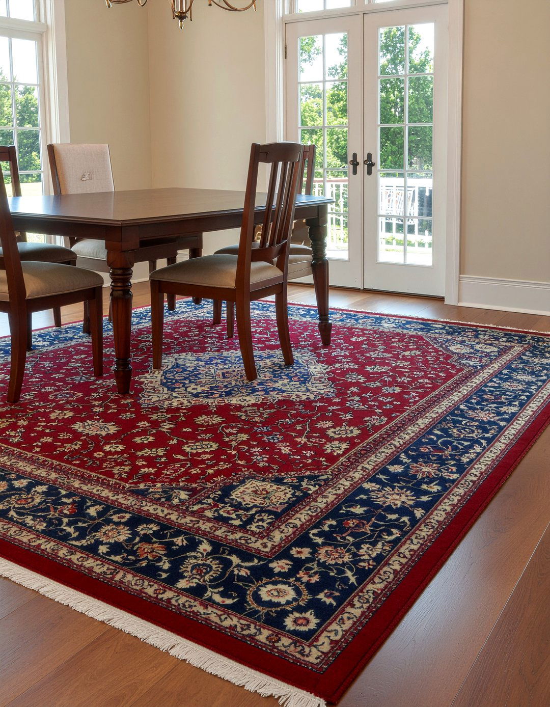 Oriental area rug - 30 Georgian dining room ideas