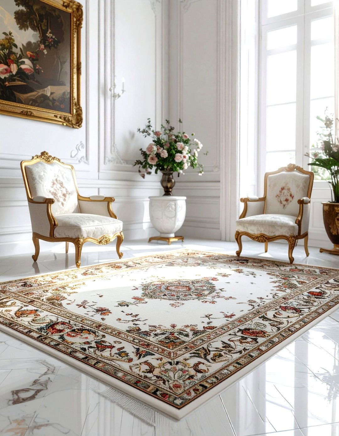 Oriental silk rug - 30 patterned rug ideas