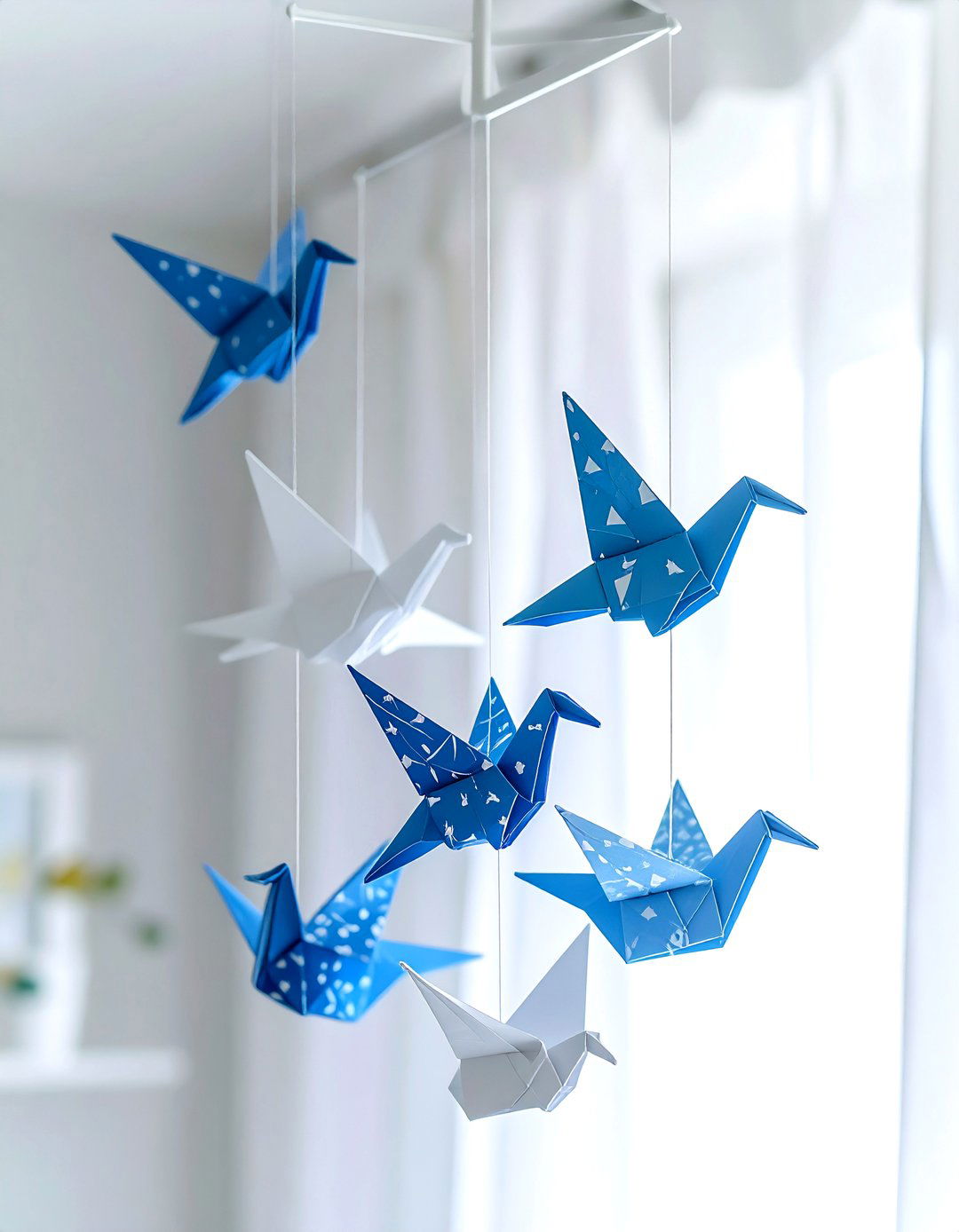 Origami Bird Nursery Mobile - 30 nursery mobile ideas