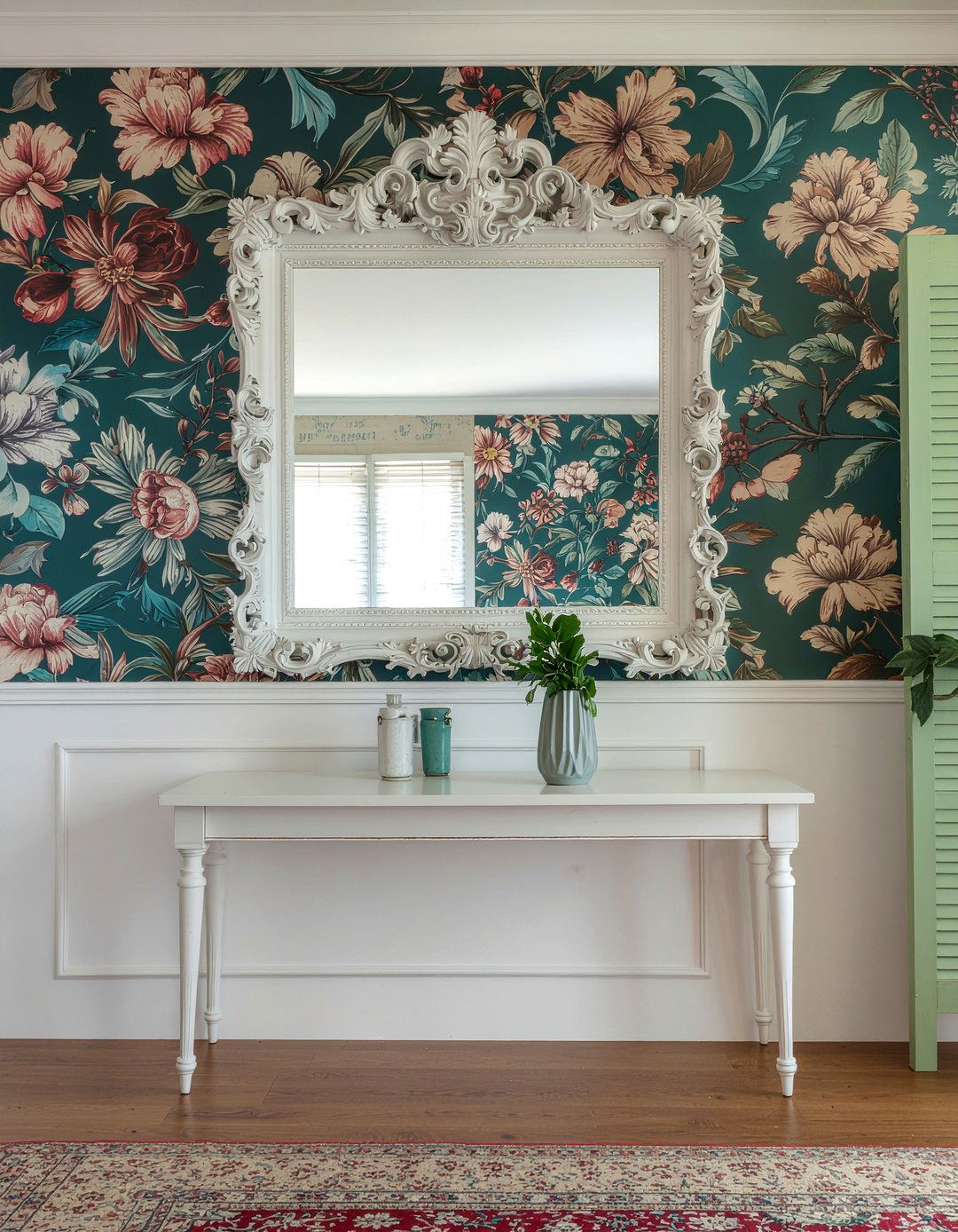 Ornate Carved Dining Mirror - 30 dining room mirror ideas