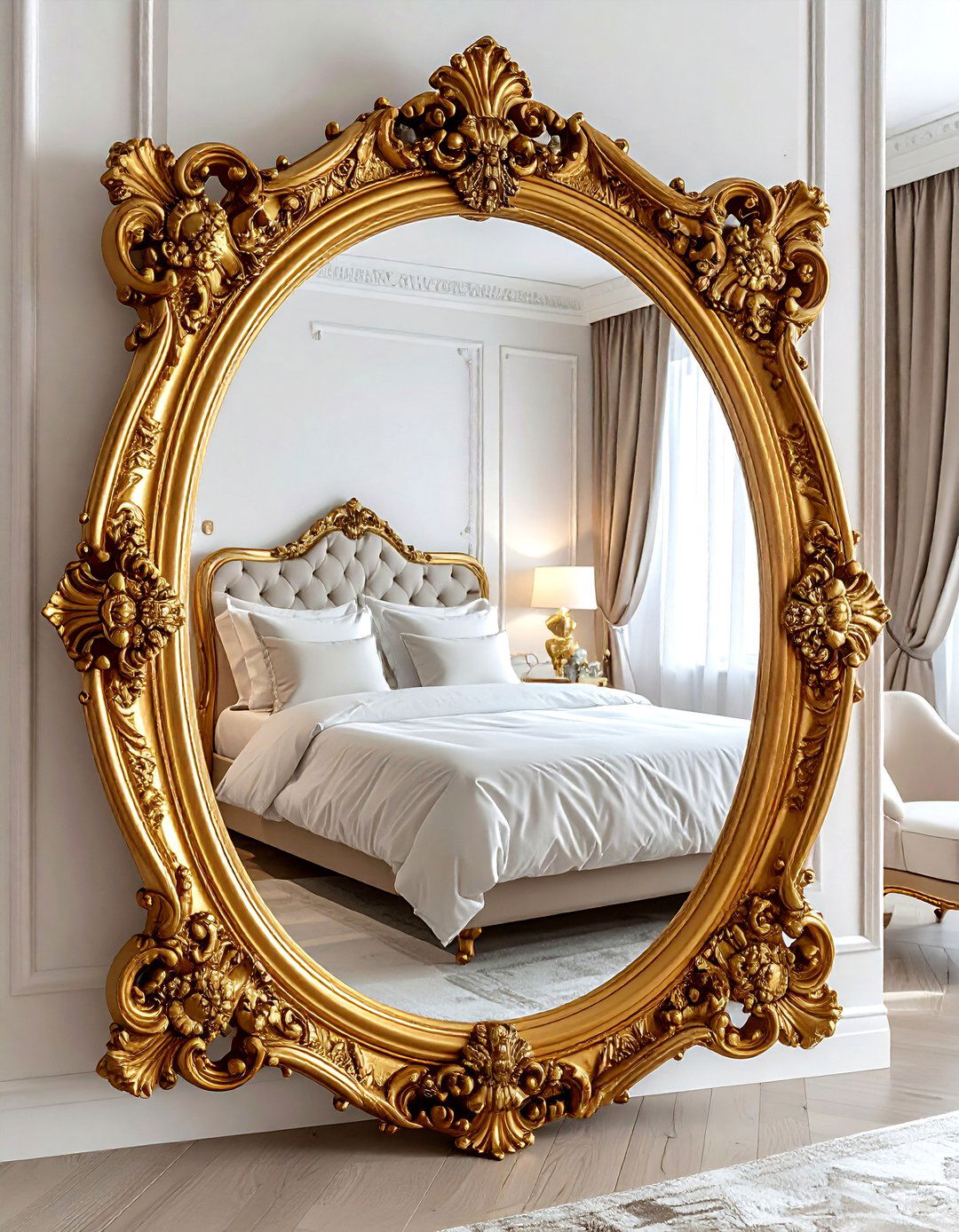 Ornate Gold Mirror - 30 secondhand bedroom ideas