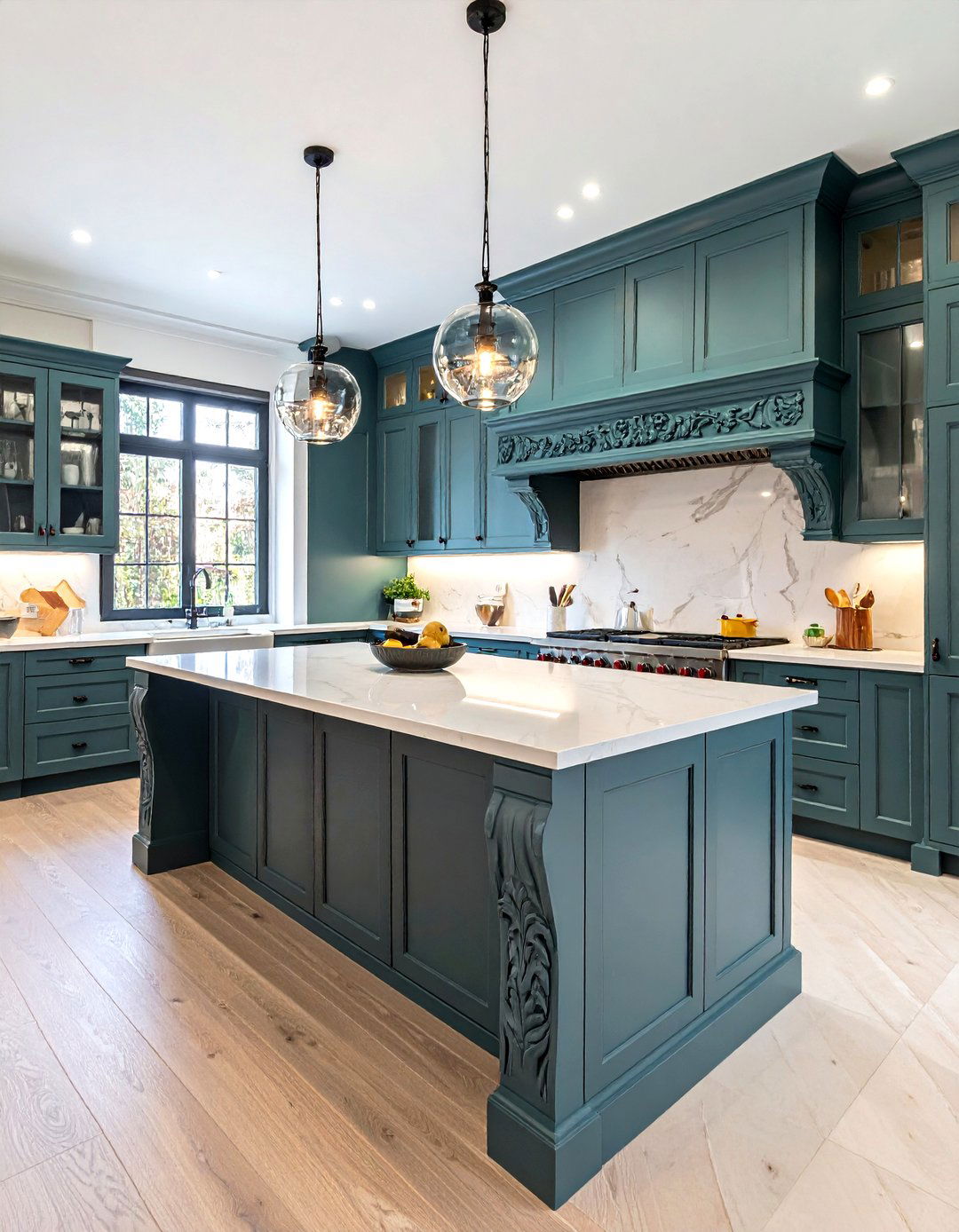 Ornate Kitchen Corbels - 30 traditional kitchen ideas