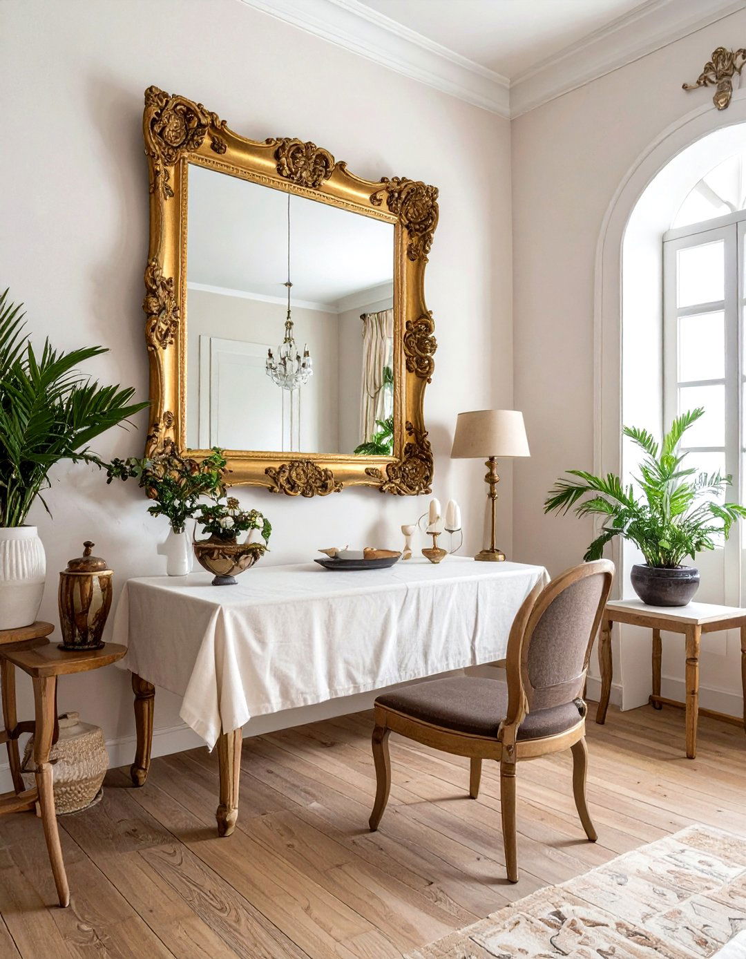 Ornate Mirror Frame - 30 Tuscan dining room ideas