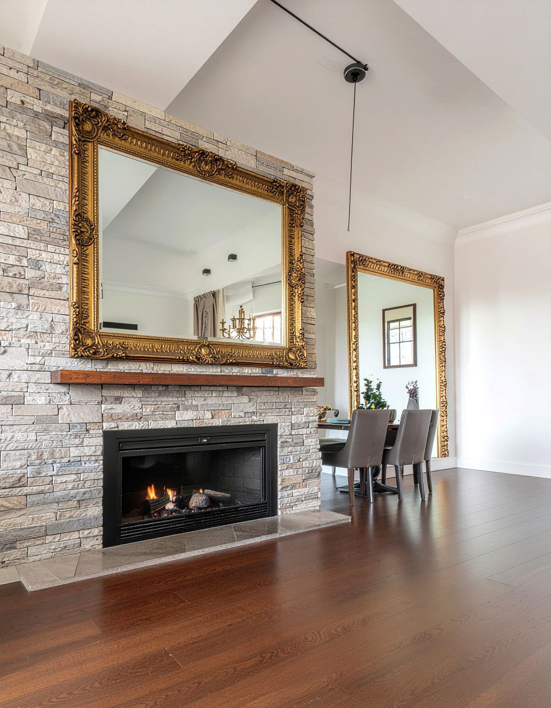 Ornate Mirror Over Fireplace In Dining Room - 30 ornate mirror dining room ideas