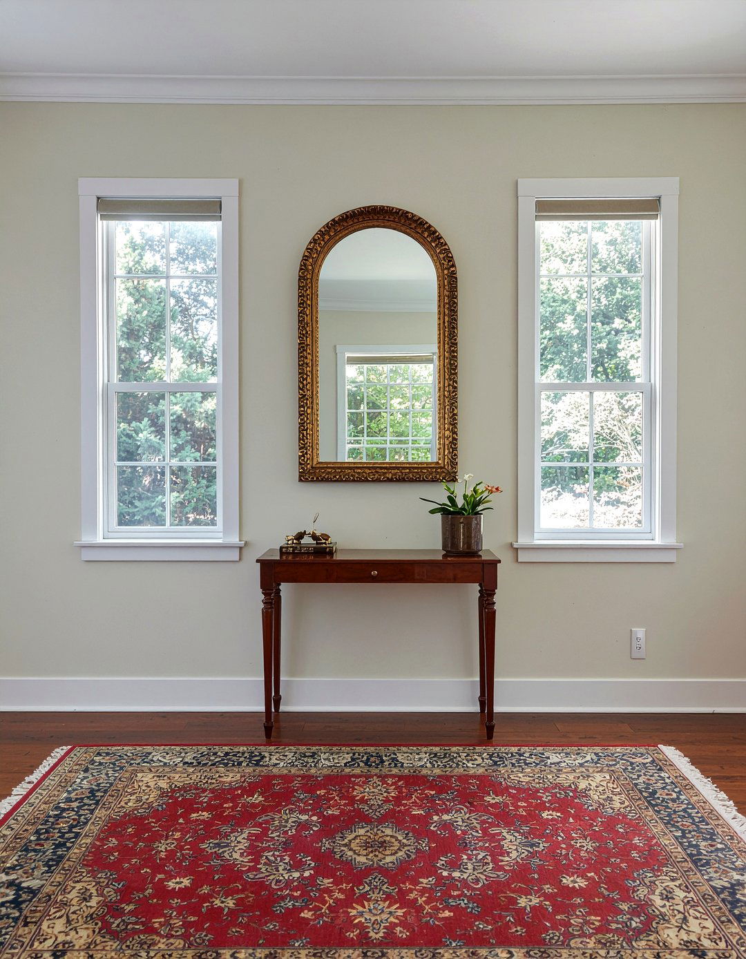 Ornate Mirror Placed Between Two Dining Room Windows - 30 ornate mirror dining room ideas