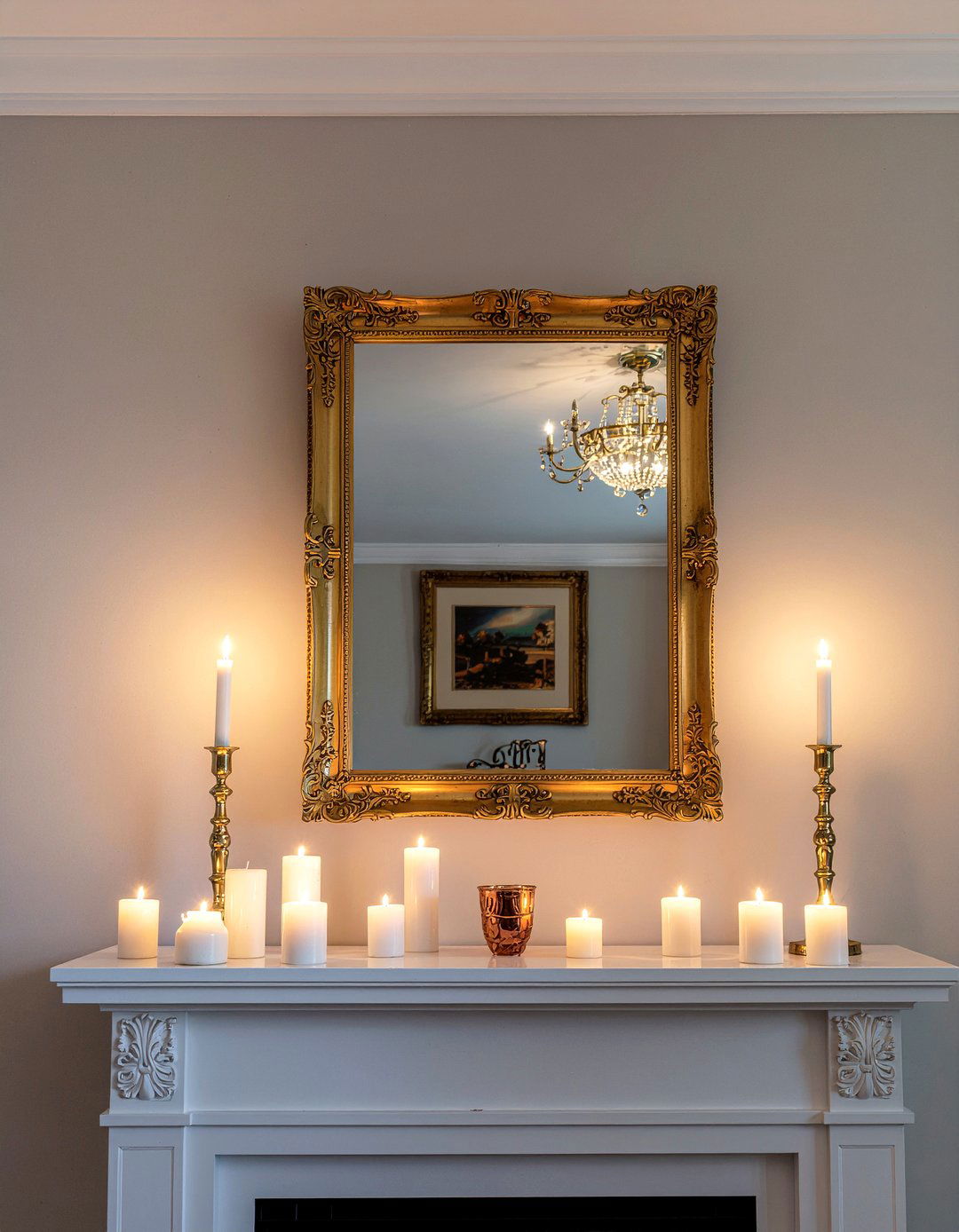 Ornate Mirror With Candles In Formal Dining Room - 30 ornate mirror dining room ideas