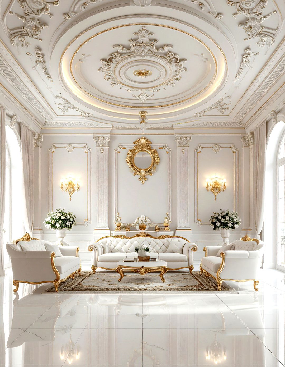 Ornate Plaster Barrel Ceiling - 30 living room barrel ceiling ideas