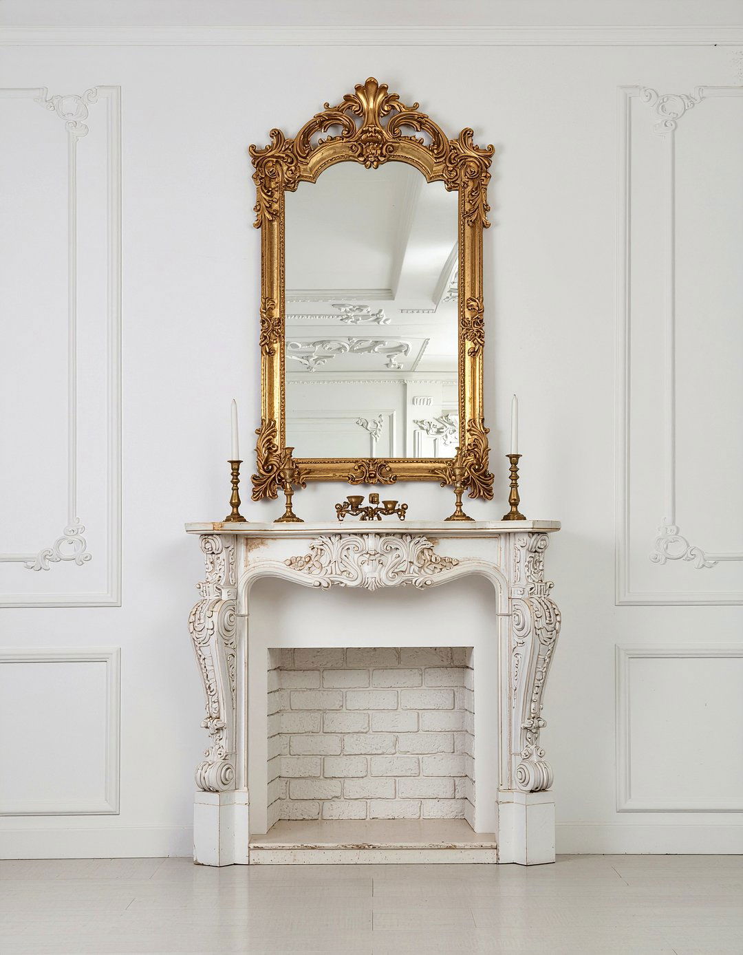 Ornate Vintage Mantel - 30 bedroom fireplace mantels