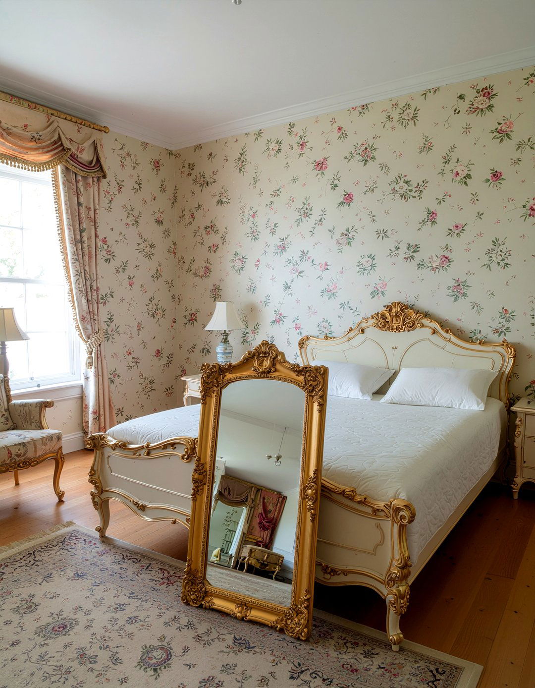 Ornate Vintage Mirror - 30 bedroom mirrors