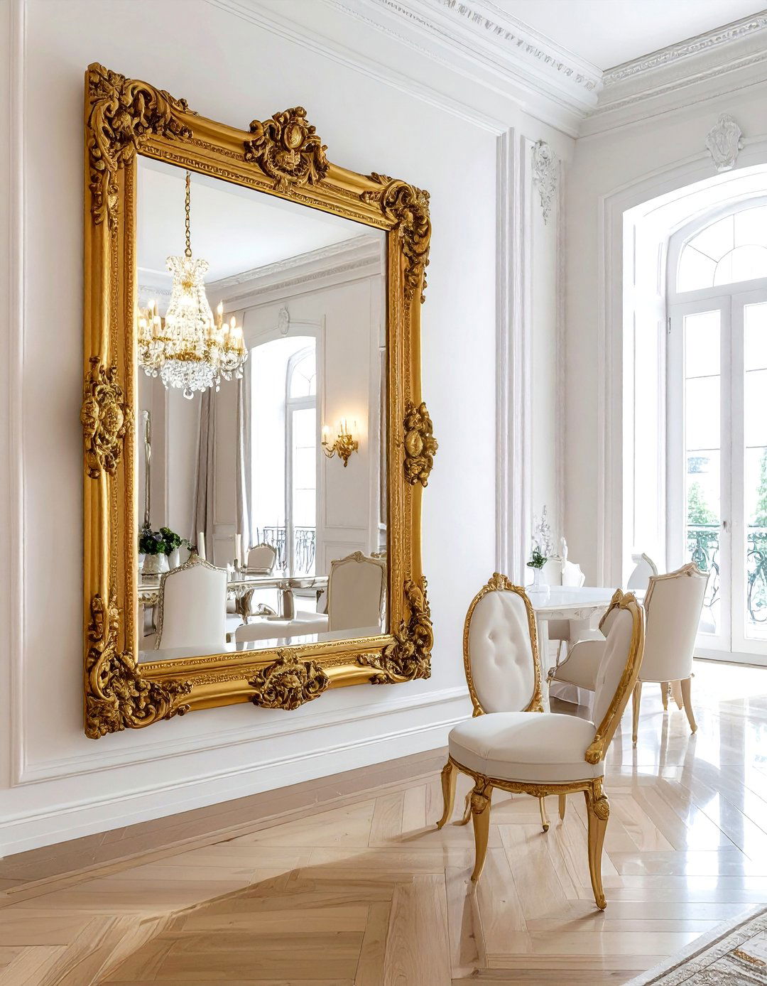 Ornate Wall Mirror - 30 regal dining room ideas