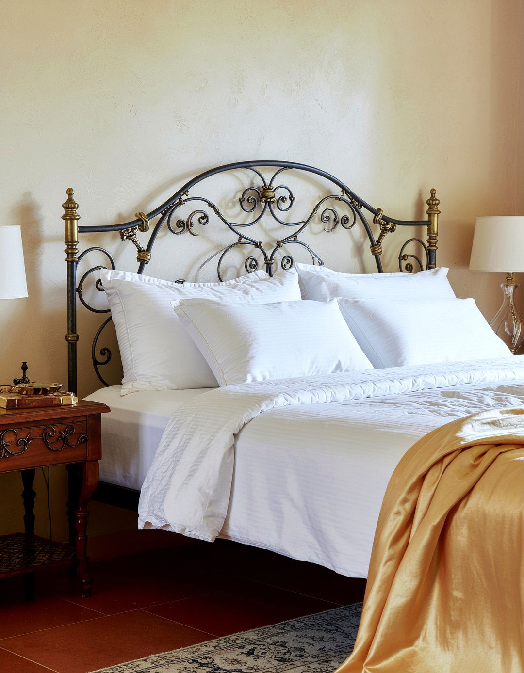 Ornate Wrought Iron Headboard - 30 bedroom metal headboards