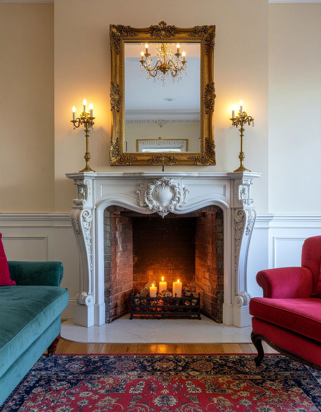 Ornate fireplace mantel - 30 gothic bedroom ideas