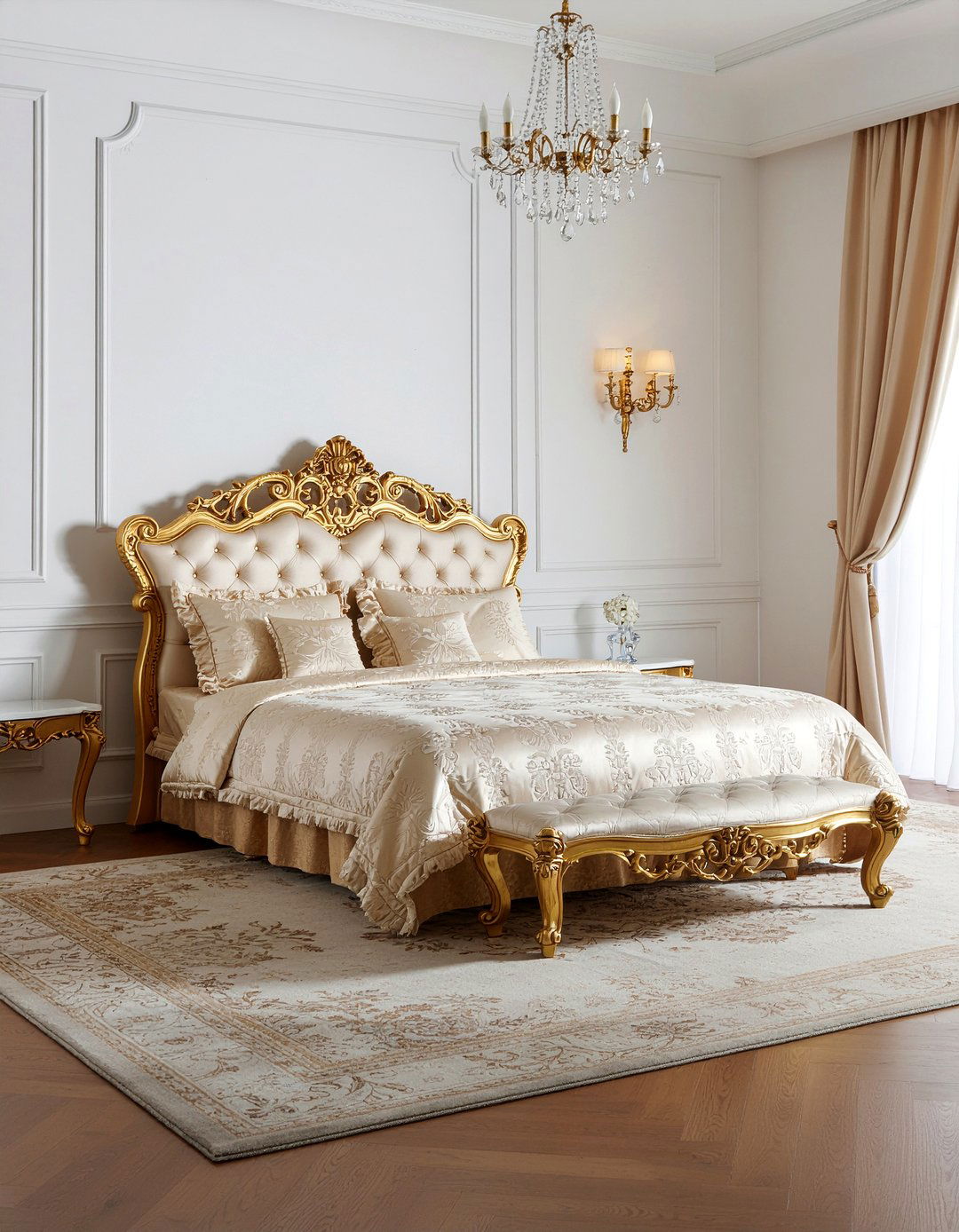 Ornate gold bedroom - 30 celebrity bedroom ideas