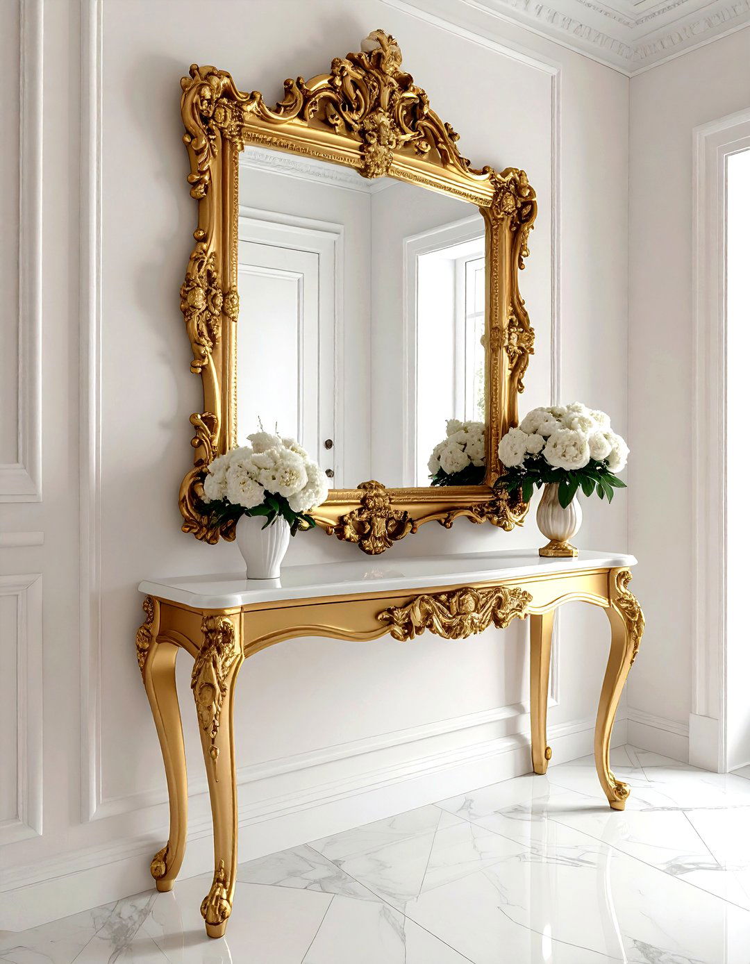 Ornate gold mirror - 30 classic decor ideas