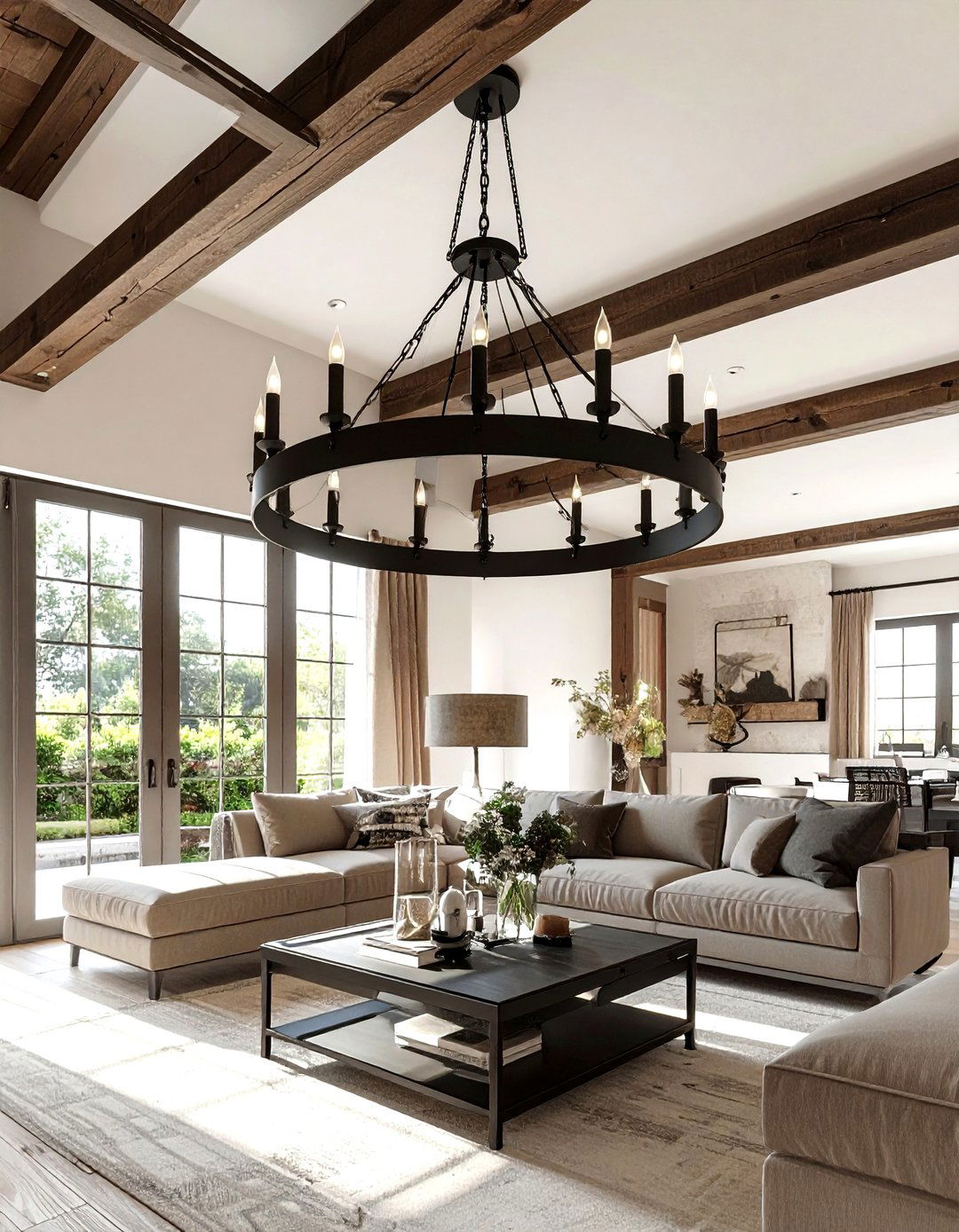 Ornate iron chandelier - 30 living room iron furniture ideas