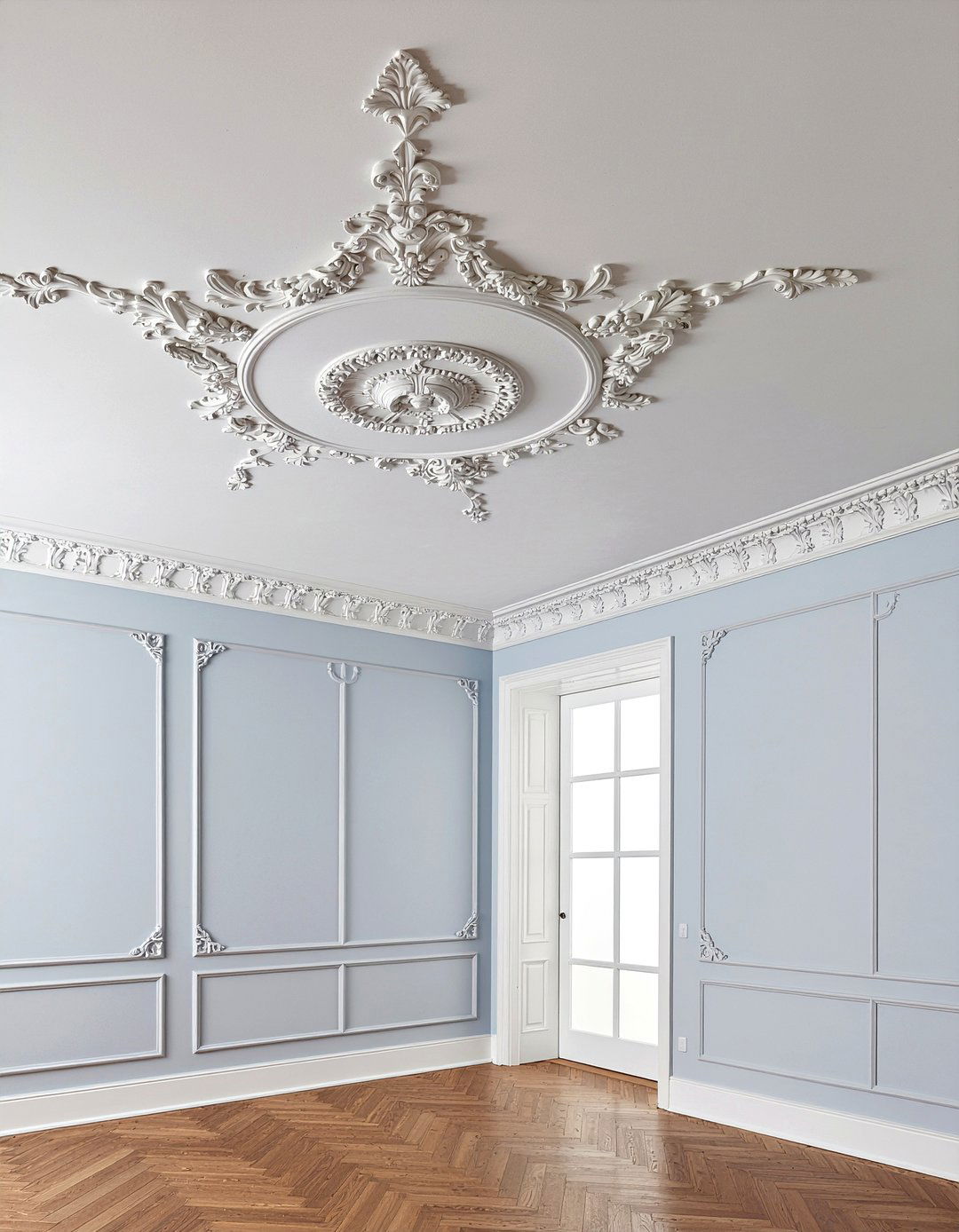 Ornate plaster cornicing - 30 Georgian living room ideas