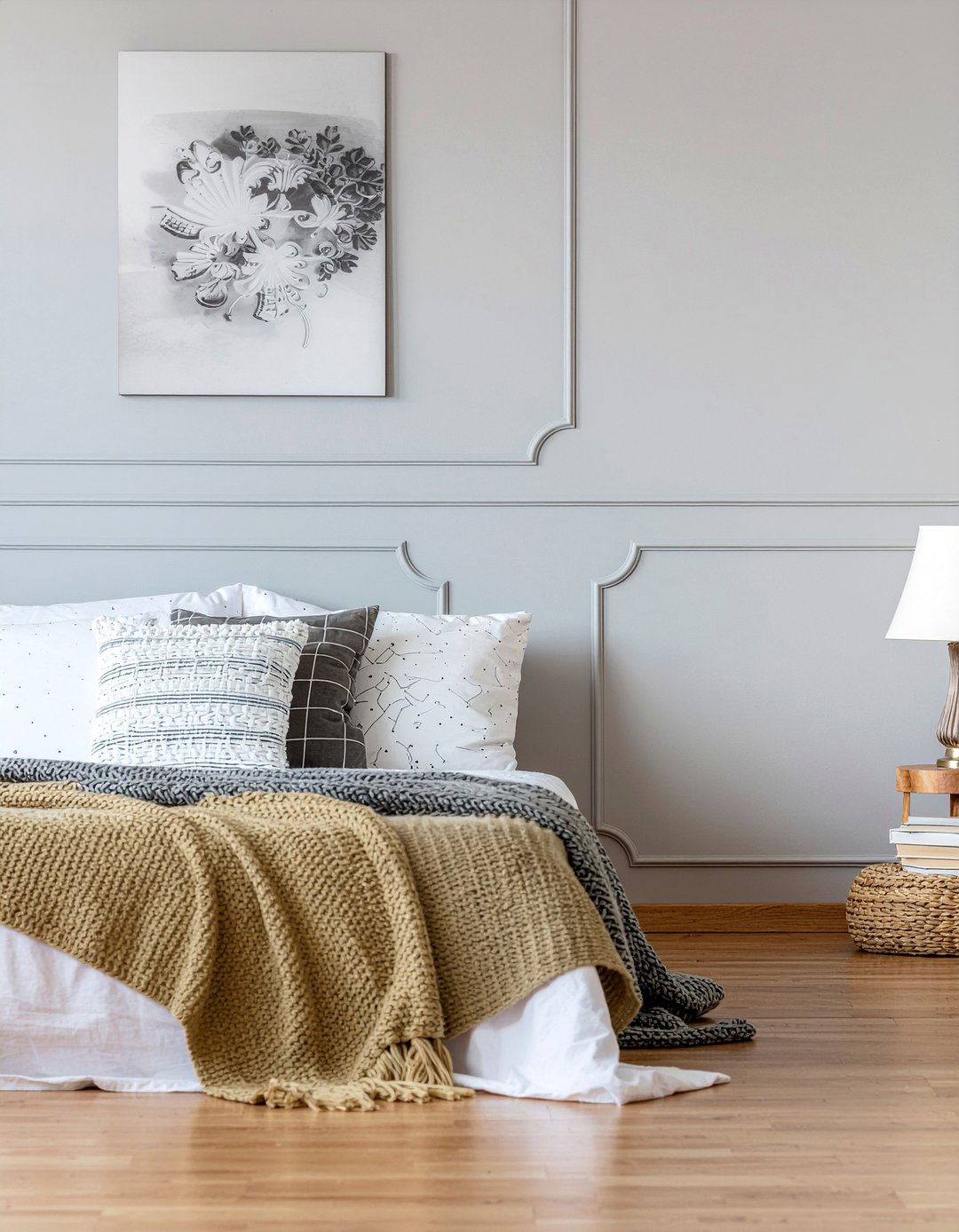 Ornate wall paneling - 30 Parisian bedroom ideas