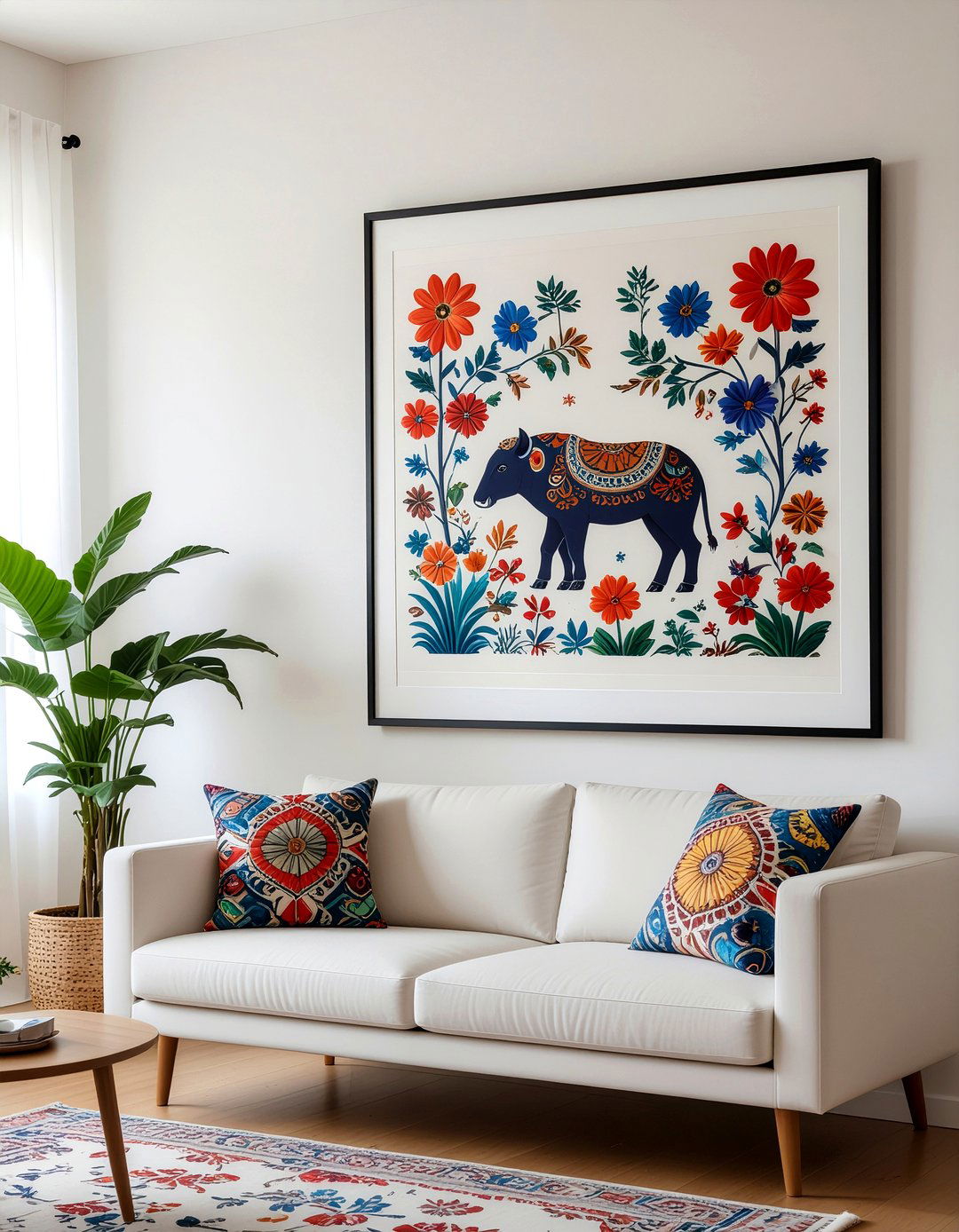 Otomi Pattern Textile - 30 Mexican living room ideas