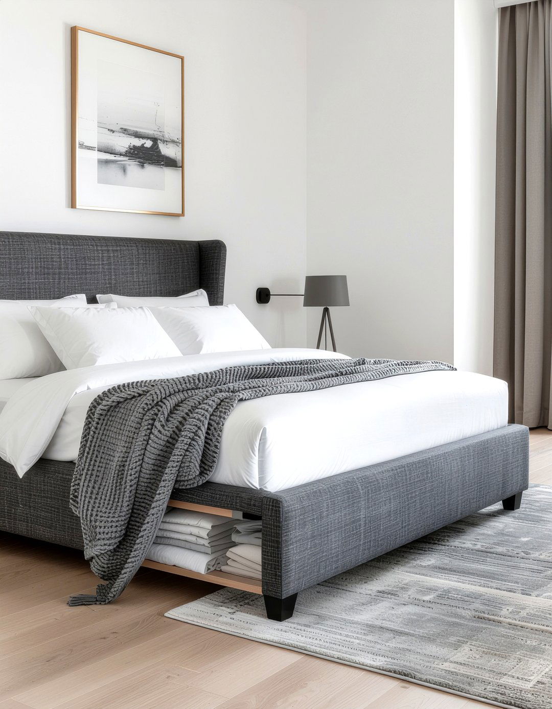 Ottoman Bed Frame - 30 bedroom storage solutions