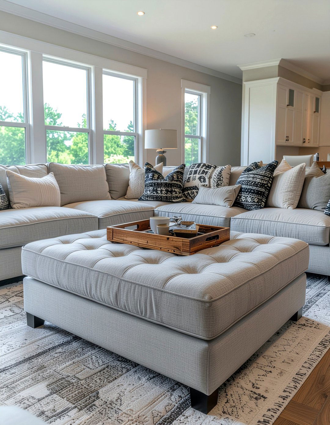 Ottoman Coffee Table - 30 budget living room ideas