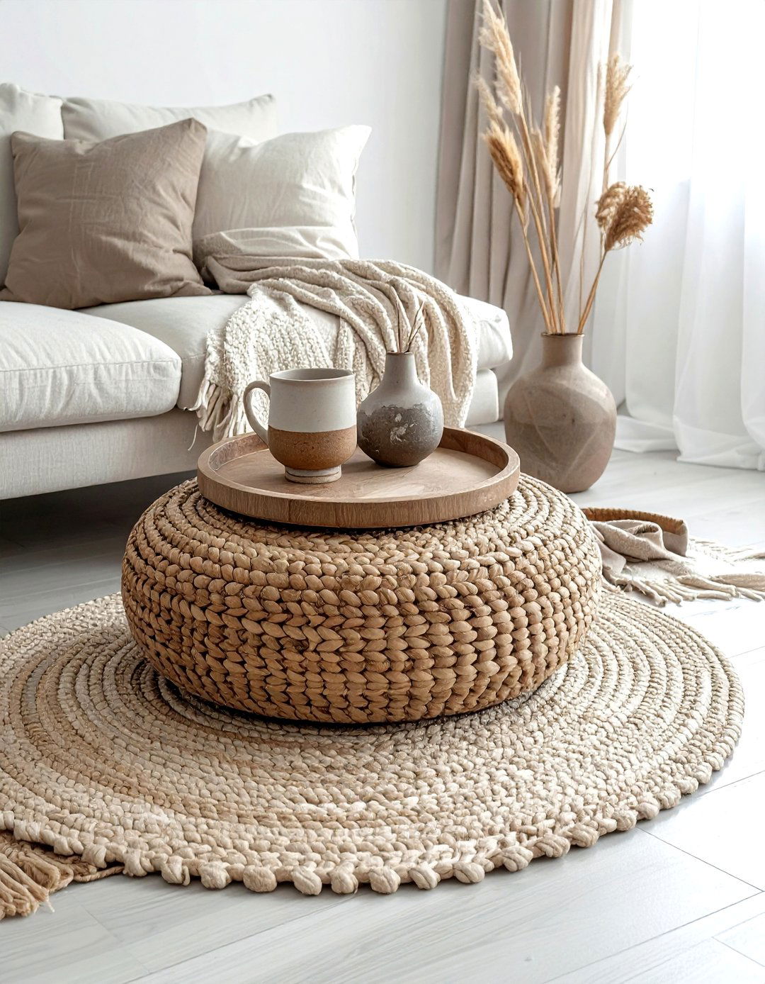 Ottoman round tray - 30 round tray ideas
