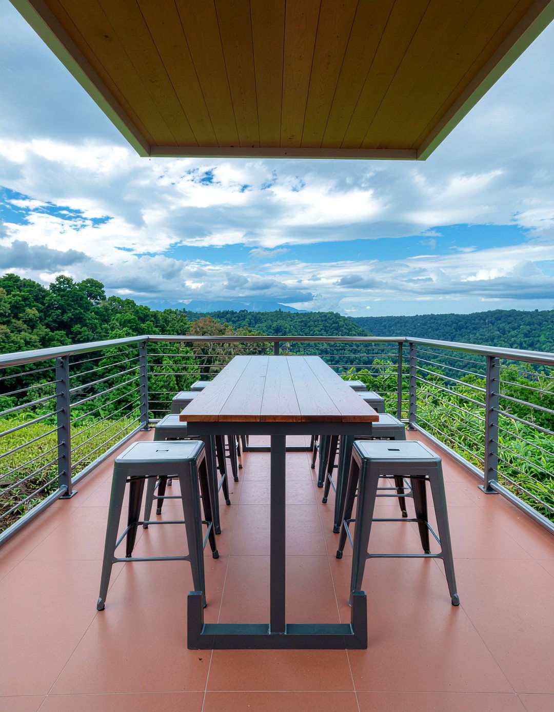 Outdoor Bar Height Table - 30 deck dining ideas