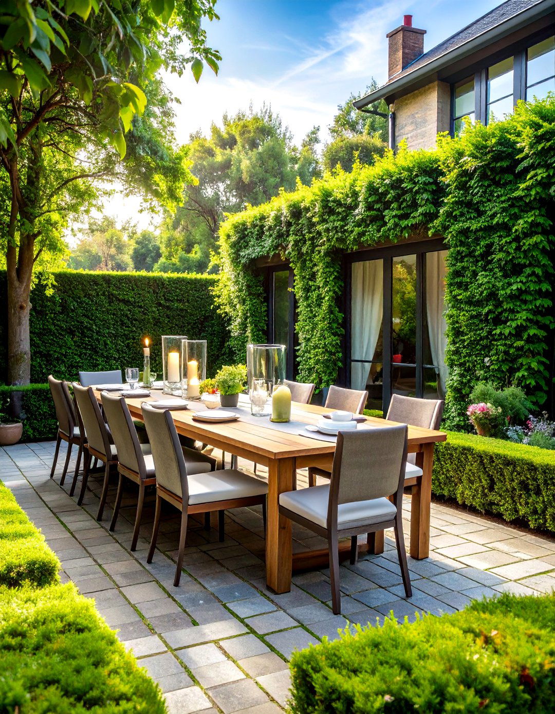 Outdoor Belgian patio dining - 30 Belgian dining room ideas