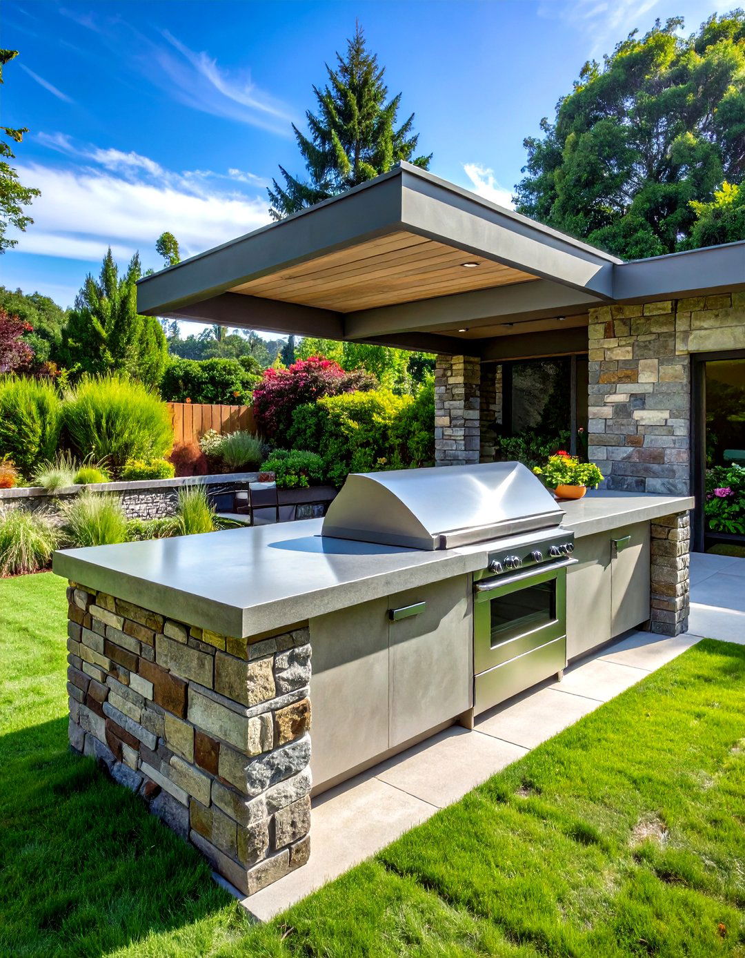 Outdoor Concrete Kitchen Countertop - 30 concrete countertop kitchen ideas