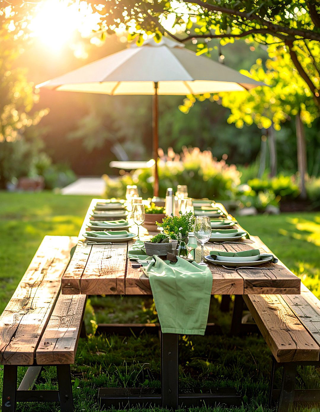 Outdoor Dining Table - 30 backyard decor ideas
