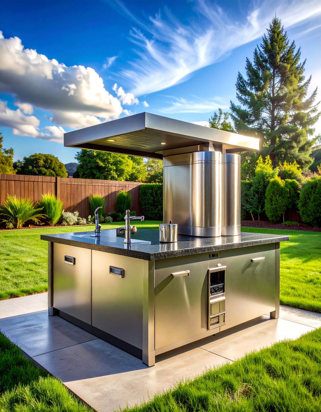 Outdoor Kegerator Station - 30 outdoor kitchen refrigerator ideas