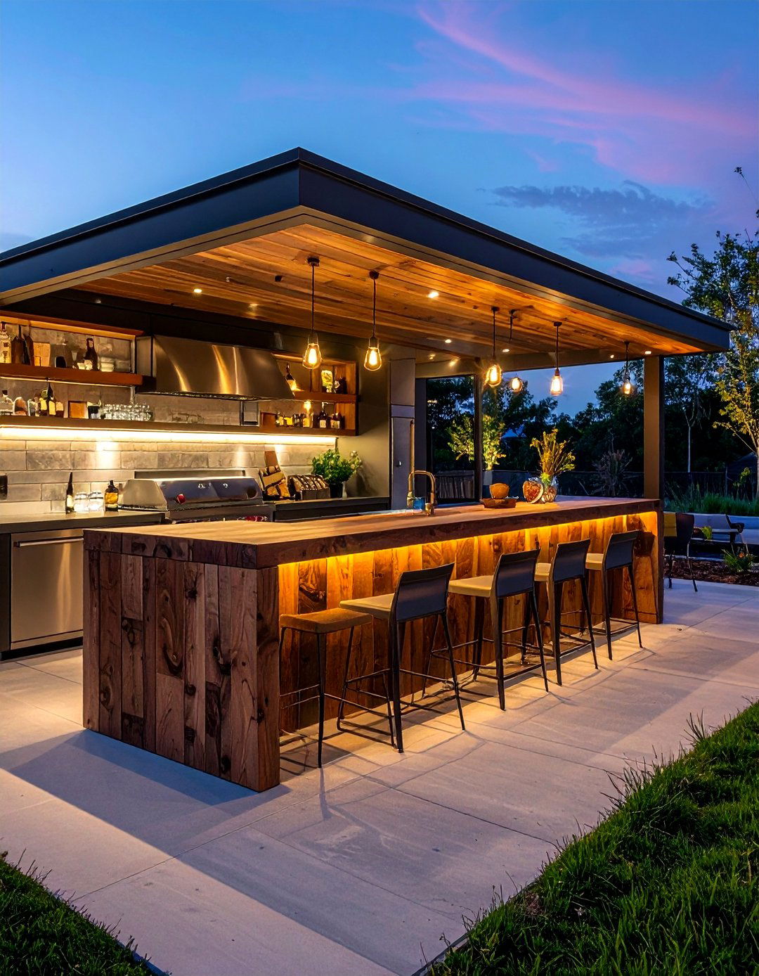 Outdoor Kitchen Bar - 30 backyard kitchen ideas