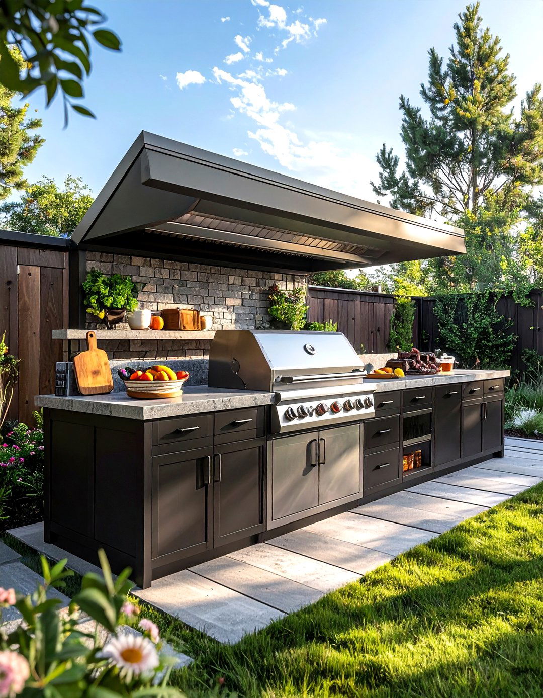 Outdoor Kitchen Grill Station - 30 backyard kitchen ideas