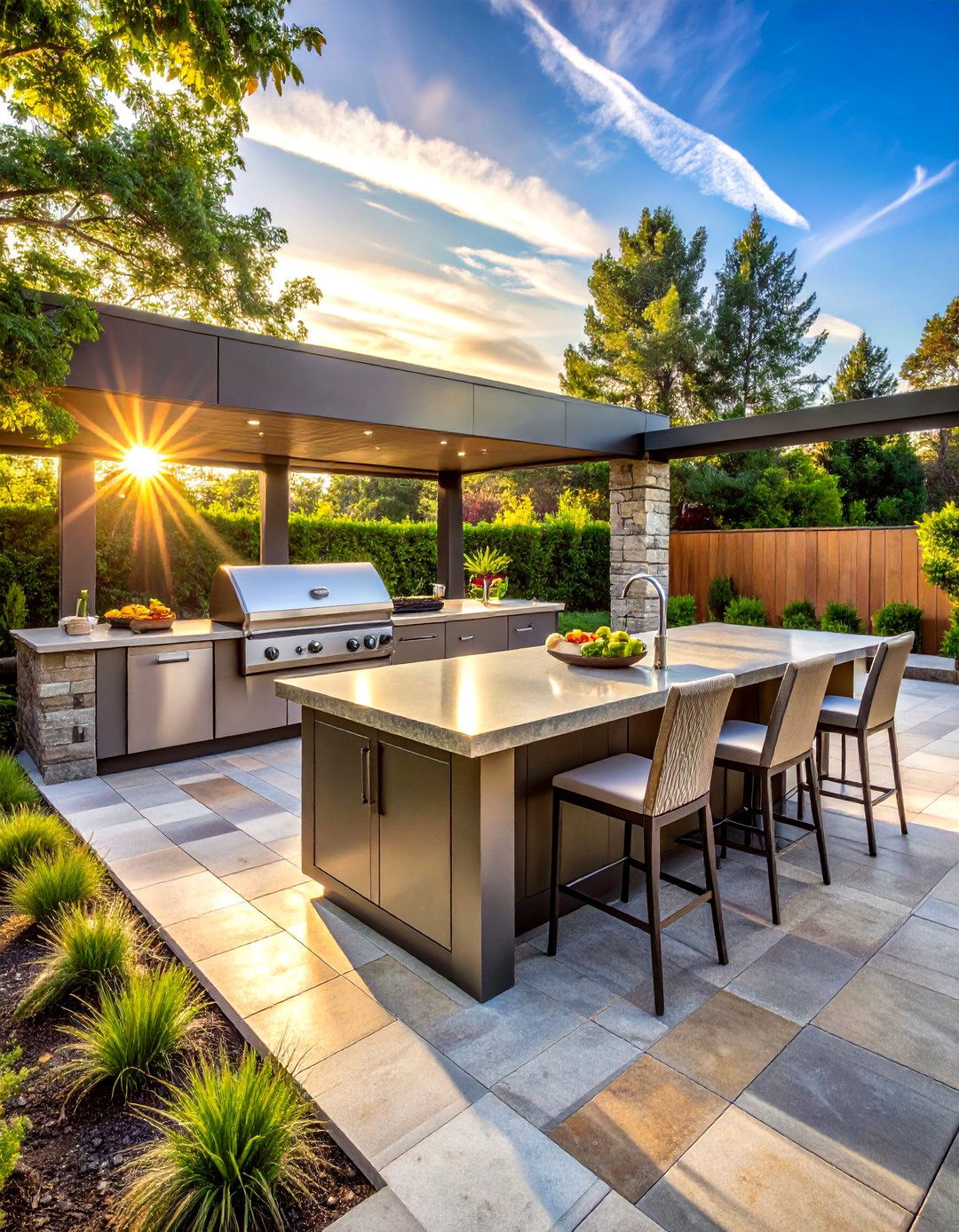Outdoor Kitchen Island - 30 outdoor decor ideas